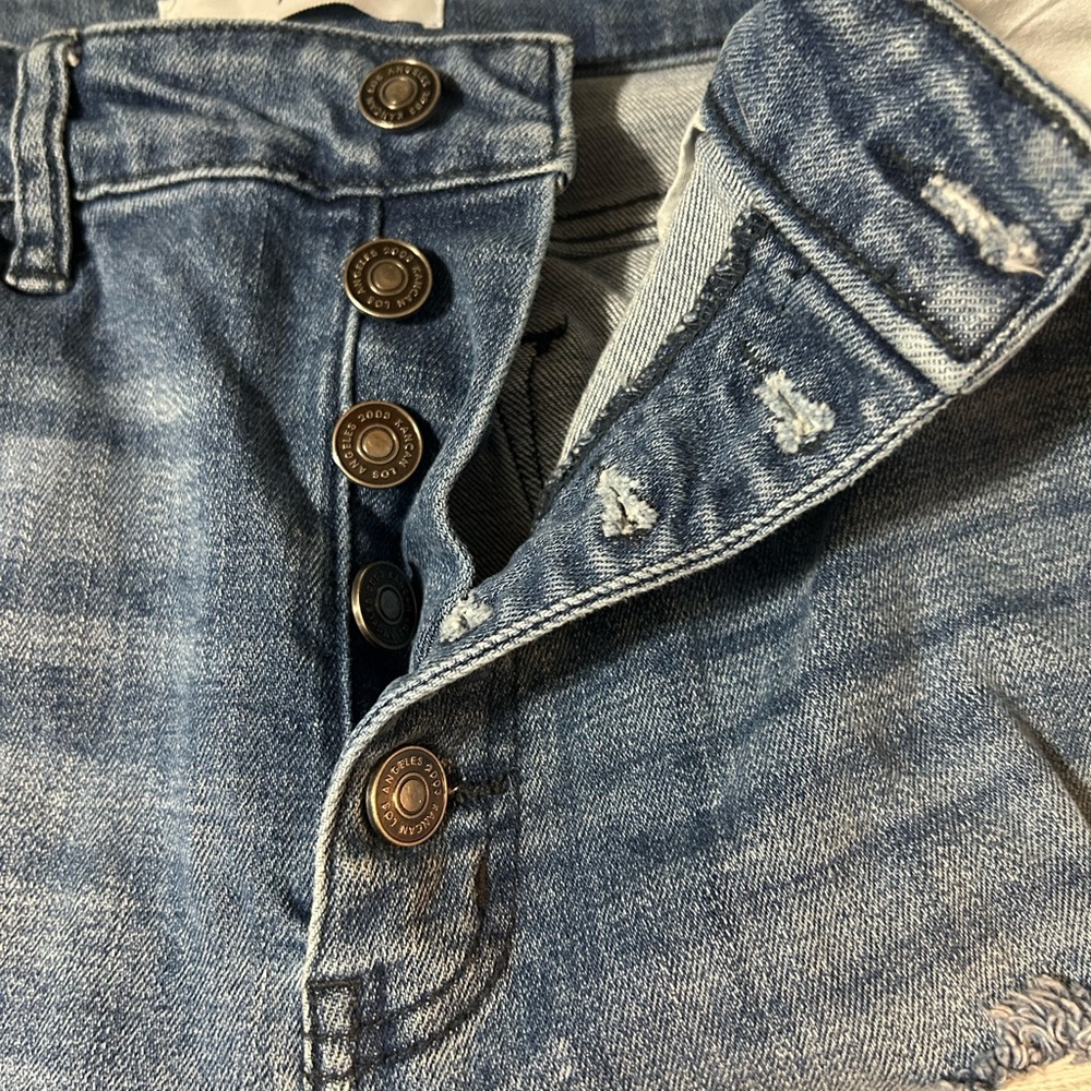 KanCan High Rise Button Fly Blue Jeans